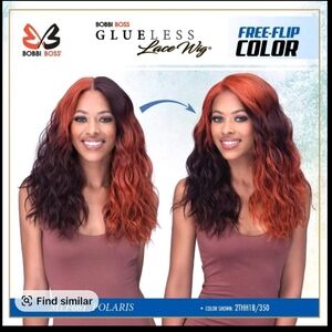 Glueless Lace Wig - Black and Orange